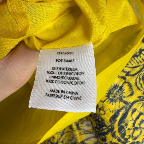 Derek Lam 10 Crosby - Yellow and Navy Ruffle Mini Skirt - size 4 - Picture 9 of 11